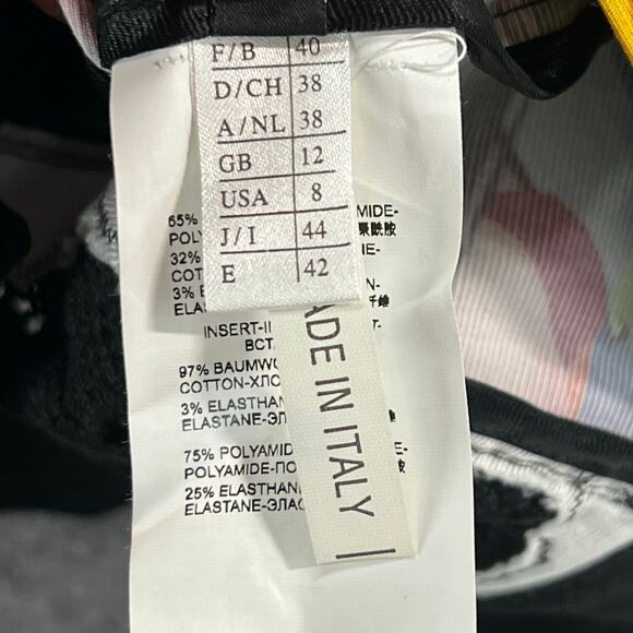 Fuego Woman Jacket Womens 8 Black Multicolor Mixed Media Full Zip Artsy Chic NEW - Picture 13 of 16